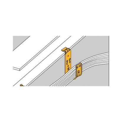 Eaton B-Line BCH12-E-5-8 Static Cable to Beam Hook, 5/16 to 1/2 in Flange, 30 lb Load, Steel, Pre-Galvanized