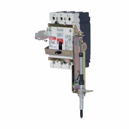 Eaton EHMFS04 Handle Mechanism, NEMA 1/3R NEMA Rating, Rotary/Variable Depth Handle Handle/Operation, Through-The-Door Handle Mounting, For Use With G Series EG-Frame Molded Case Circuit Breaker, Flexible Shaft Handle to Device Connection