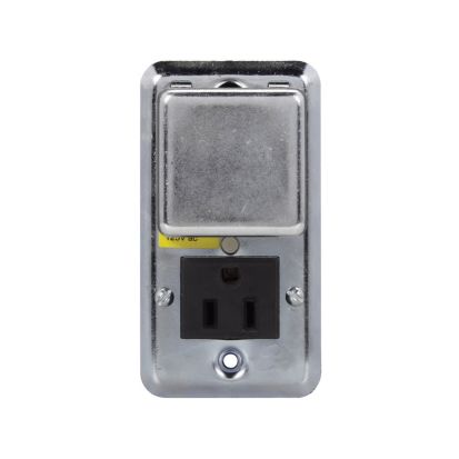 Eaton Bussmann Series SRU Fused Outlet Box Cover Unit, For Use With 2-1/4 in Handy Box, Bussmann Series Type T/TL/TC/P/W Plug Fuse, 1/2 hp, 15 A, 125 VAC, 1 Fuse Holder