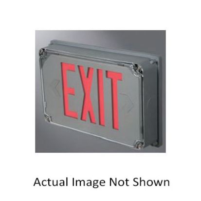 Cooper Lighting Sure-Lites® UX71RWHSD Self-Diagnostic Single Face Exit Sign, LED Lamp, 120/277 VAC, White Powder Coated Housing, EXIT Legend