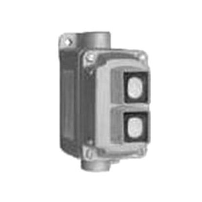 Appleton® EFDB175U2 EFDB 1-Gang 2-Circuit Dead End Pushbutton Control Station, 600 VAC, 10 A, 1NO-1NC Contact, NEMA 3 NEMA Rating