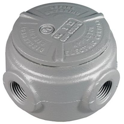 Emerson Electric Appleton® UNILETS® GRJS75 Dust-Ignitionproof Explosionproof Raintight Universal Conduit Outlet Box With Cover, 3/4 in, 2.56 in Cover Opening, 7.3 cu-in, Triple Coated