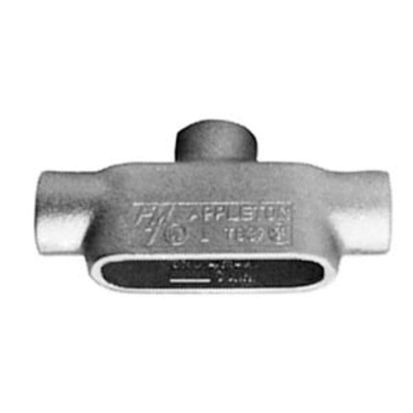 Appleton® UNILETS™ TB37 Type TB Conduit Outlet Body, 1 in Hub, Form 7, 15.5 cu-in, Grayloy Iron, Triple Coated