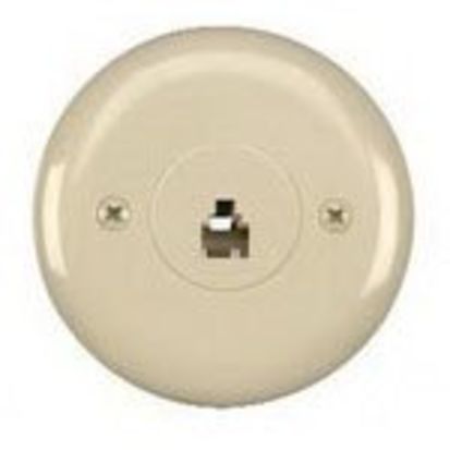 GC ELECTRONICS WALDOM 30-9721-0000 WHITE ROUND WALL JACK 4C