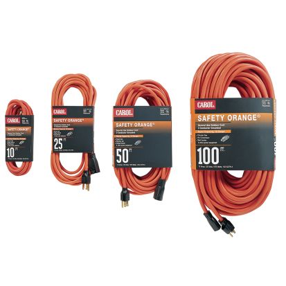 General Cable 03318.63.04 Safety Orange® Extension Cords 3-Conductor Grounded, Type SJTW, -40°C to 60°C, 10' 16/3 SJTW ORANGE OUTDOOR