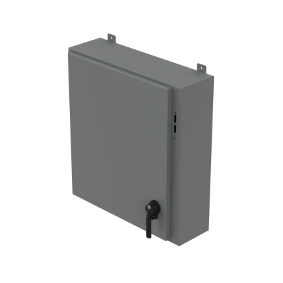 nVent HOFFMAN A48X2E7812 A26M2 2-Door Low Profile Disconnect Enclosure With Handle, 48 in L x 78-1/2 in W x 12 in D, NEMA 12/IP55 NEMA Rating, Steel