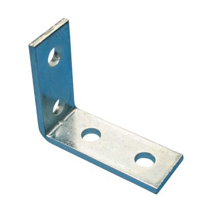 nVent CADDY L220000EG Corner Angle Bracket, 4 Holes, 4-1/8 in L x 3-1/2 in W, Steel