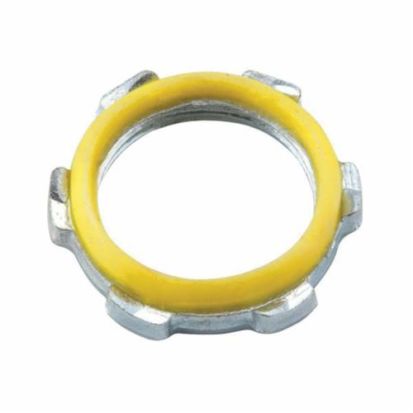 Hubbell RACO® 1202 Liquidtight Sealing Locknut, 1/2 in, For Use With IMC/Rigid Conduit, Steel, Electro-Plated Zinc