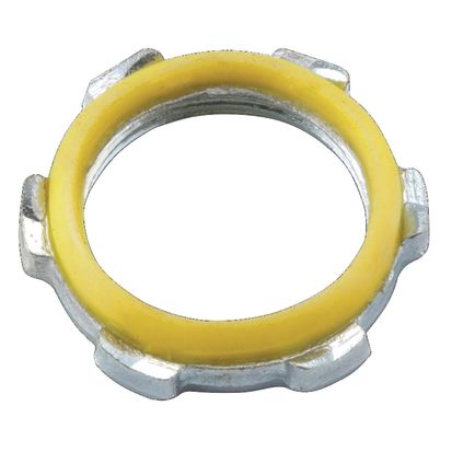 Hubbell RACO® 1203 Liquidtight Sealing Locknut, 3/4 in, For Use With IMC/Rigid Conduit, Steel, Electro-Plated Zinc