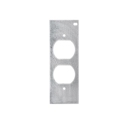 Hubbell Wiring Device-Kellems ScrubShield® FB10MPDUP CFB10 Single Duplex Mounting Plate, For Use With CFB10 Series Recessed Concrete Floor Boxes, Stamped Steel, Black