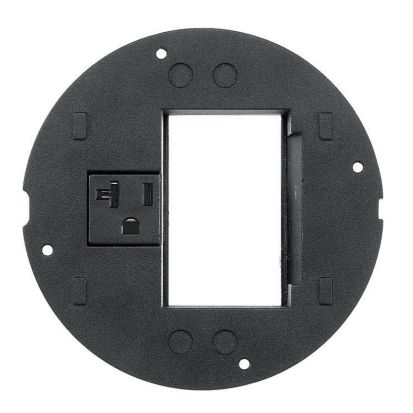 Hubbell Wiring Device-Kellems SystemOne™ Fabricated Standard Sub-Plate, 5.36 in Dia, 6.26 in W, Receptacle, Composite