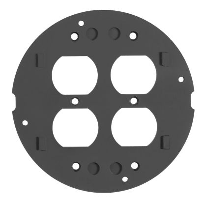 Hubbell Wiring Device-Kellems S1SPDU Double Fabricated Standard Sub-Plate With 2X Decorator Openings, 5.36 in Dia, 2.31 in W, Duplex Receptacle Cover, Composite