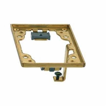 Hubbell Wiring Device-Kellems S5017G 1-Gang Rectangular Standard Cover Flange With Ground Lug, 4.38 in L x 3.19 in W, For Use With Metallic Flush Floor Box, Brass