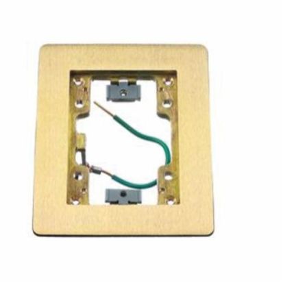 Hubbell Wiring Device-Kellems SB3083W 1-Gang Flat Machined Rectangular Standard Floor Flange, 6 in L, Brass