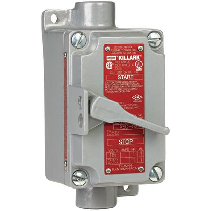 Hubbell Killark® XS-41C XS Series Feed Through Tumbler Switch, 120/277 VAC, 20 A, NEMA 7/9 NEMA Rating