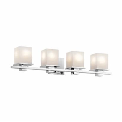 Kichler® 45152CH Tully™ 4-Arm Transitional Bath Light, (4) A19 Incandescent Lamp, 120 VAC, Polished Chrome Housing