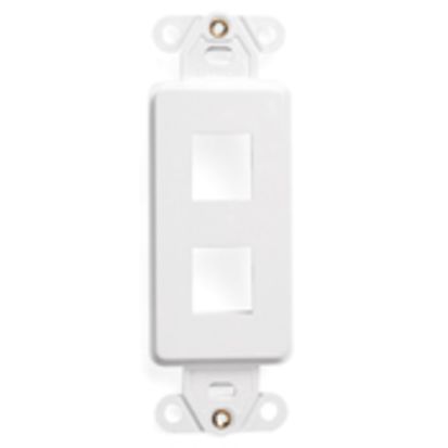 Leviton® Decora® Quickport® 41642-W Multimedia Insert, 2 Ports, Flush Mount, White