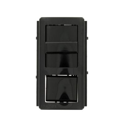 Leviton® IllumaTech® IPKIT-LNE Color Conversion Kit With Slider, Non-Lighted Push Button, For Use With IllumaTech® Preset Slide Control Dimmer, Black
