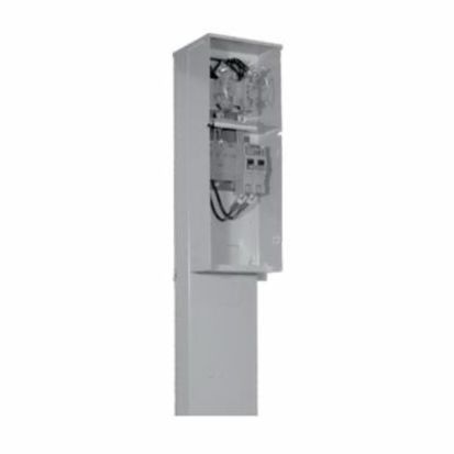 Milbank® U5137-O-100S Ringless Meter Main Service Pedestal With Circuit Breaker, 120/240 VAC, 200 A, 1 Phase, NEMA 3R Enclosure