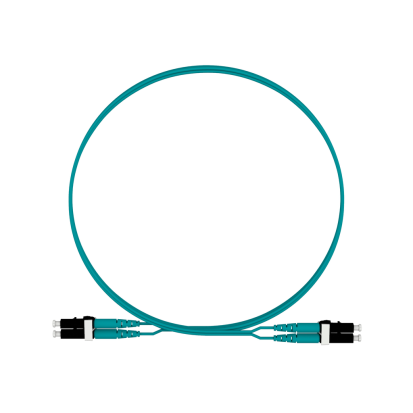 Panduit® Opti-Core® FZ2ERLNLNSNM001 Fiber Optic Patch Cord, 2 Fiber, 16.4 ft L, Aqua