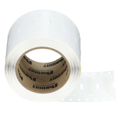 Panduit® Pan-Code™ H200X064H1T 1-Side Military Grade Thermal Transfer Heat Shrink Label, 12 to 6 AWG Wire, White Marker, Polyolefin