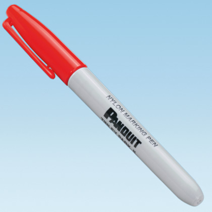 Panduit® PX-2 Permanent Marking Pen, Regular Tip, Nylon, Red