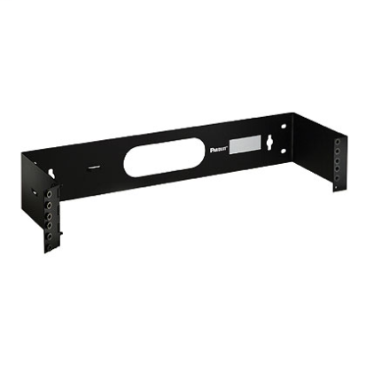 Panduit® WBH2 Hinged Wall Mount Bracket, For Use With Rack Mount Cable, 2RU, 20 lb Load Capacity, Steel, Black