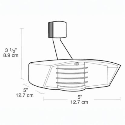 RAB STL110R Economy Outdoor Sensor Light, (2) Incandescent/PAR38 Lamp, 1000 W Fixture, 120 VAC, Aluminum Housing