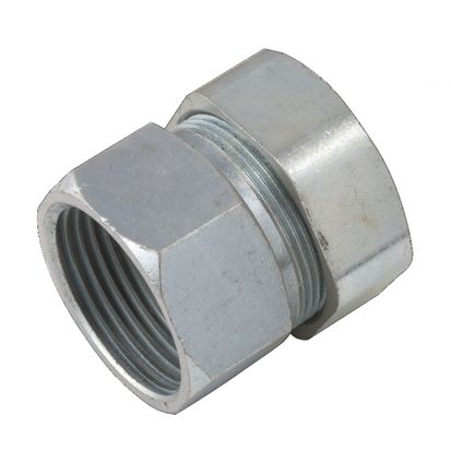 Hubbell RACO® 1353 Compression Conduit Combination Coupling, 3/4 in, For Use With IMC/Rigid to EMT Conduit, Steel, Electro-Plated Zinc