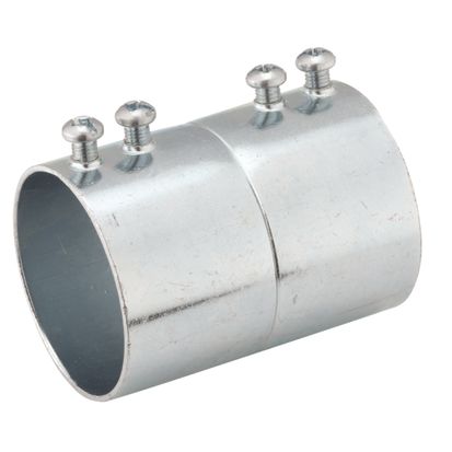 Hubbell RACO® 2028 Set Screw Conduit Coupling, 2 in, For Use With EMT Conduit, Steel, Electro-Plated Zinc