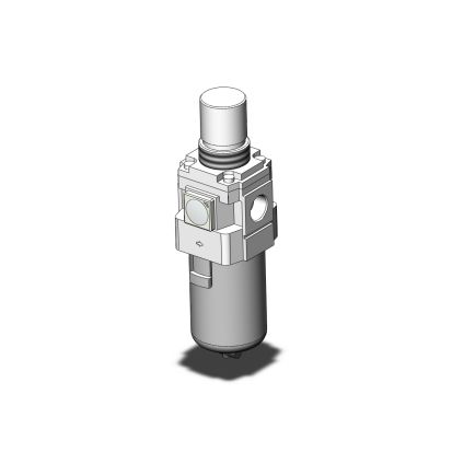 SMC AW40-N04E-Z-B FILTER REGULATOR, MODULAR 1/2 NPT, W/EMB GAUGE