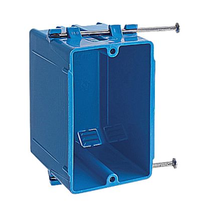 Thomas & Betts Carlon® B118A New Work Outlet Box, PVC, 18 cu-in Capacity, 1 Gangs, 3-3/4 in L x 2-1/4 in W x 2-7/8 in D