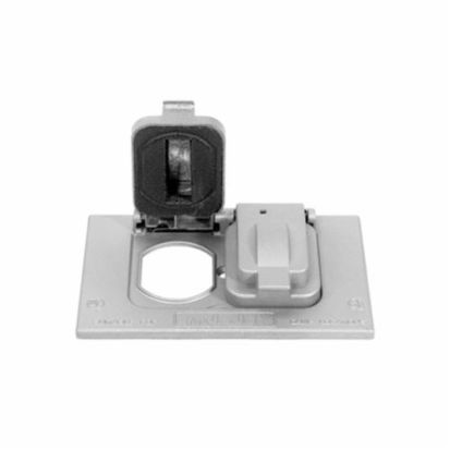 Thomas & Betts Red Dot® Dry-Tite® CCD Weatherproof Receptacle Cover, 4-9/16 in L x 2-27/32 in W, Die Cast Aluminum