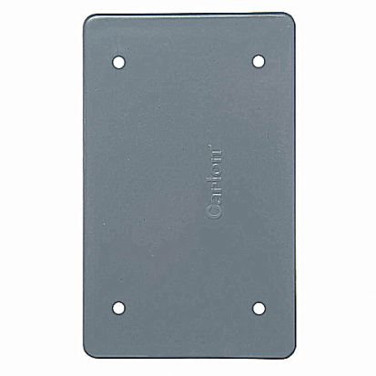 Thomas & Betts Carlon® E980CN-CAR Non-Metallic Weatherproof Device Box Cover, 4.62 in L x 2.87 in W, Blank Cover