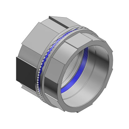 T&B® H075BHD Conduit Bulkhead Fitting With Thermoplastic Insulated Throat, 3/4 in, For Use With IMC/Rigid Conduits, Zinc