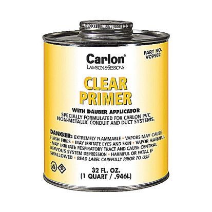 Thomas  Betts Carlon® VC9903 Conduit Primer With Dauber Applicator, 16 oz Can, Translucent Liquid, Clear