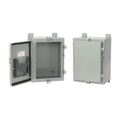 nVent HOFFMAN A24H24BLP A4 1-Door Enclosure, 24 in L x 24 in W x 8 in D, NEMA 4/IP66 NEMA Rating, Steel