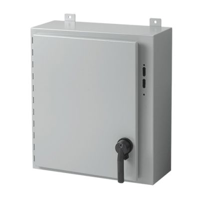 nVent HOFFMAN A24SA2210LPPL A25 Preferred Cutout Disconnect Enclosure With Handle, 24 in L x 21.38 in W x 10 in D, 12/13 NEMA Rating, Steel