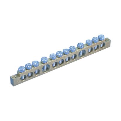 nVent ERIFLEX 568610 EB12 Earthing & Neutral Busbar, Brass, 12 Connections