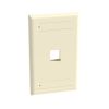 Panduit NetKey NK1FEIY Flat Vertical Faceplate, 1 Gang, 1 Port, NetKey ...