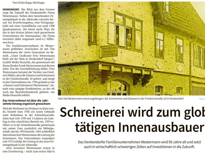 Schreinerei wird globaler Innenausbauer