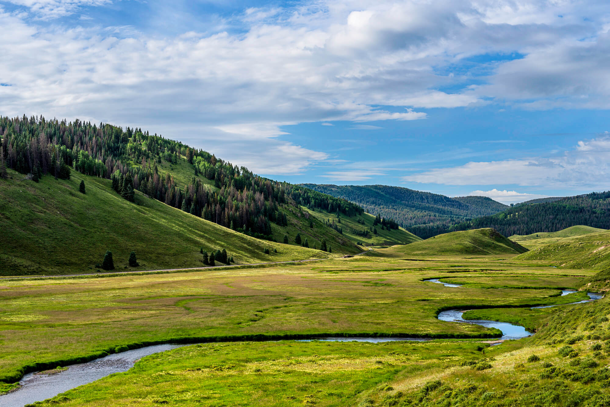 Overlooking the Rio de Los Pinos.