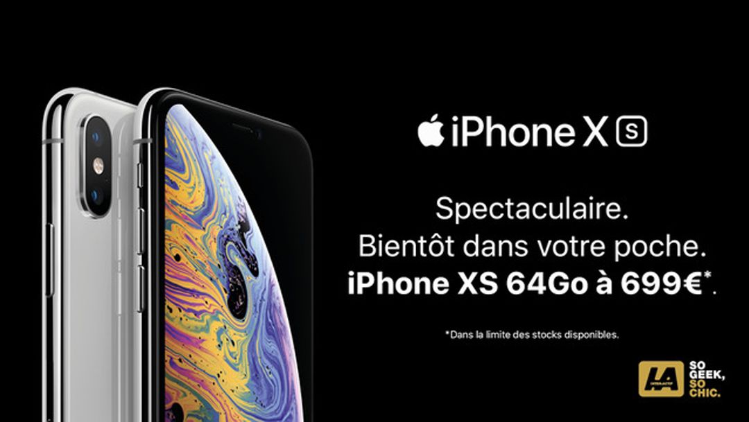 L'iPhone XS à 699€ L'iPhone XS à 699€