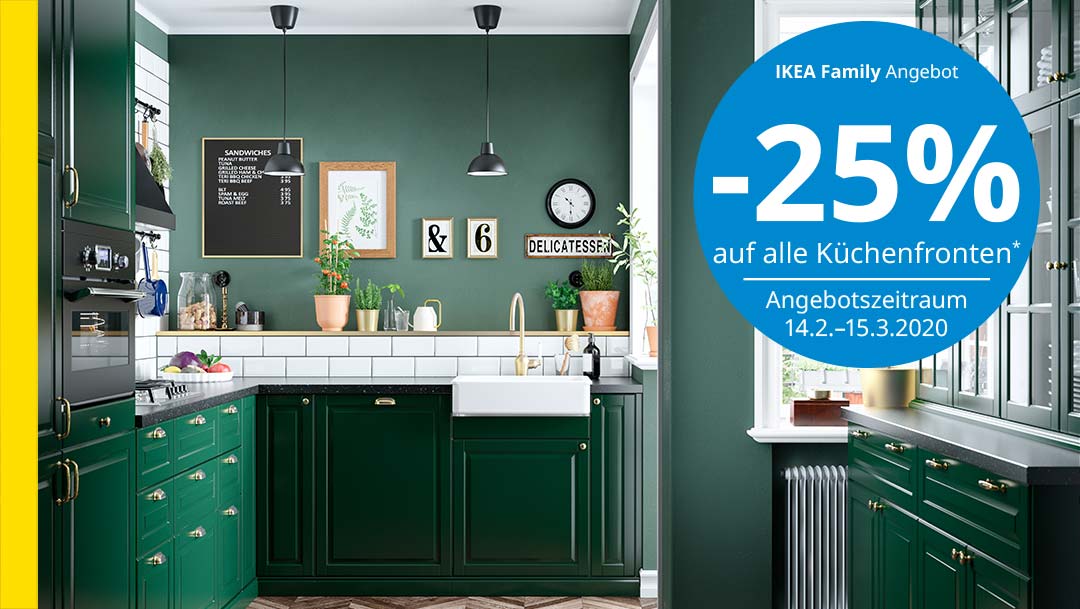 Ikea: -25% auf alle Küchenfronten Ikea: -25% auf alle Küchenfronten