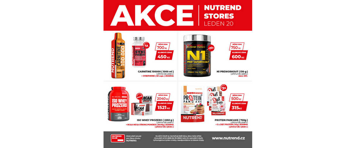Lednové akční zboží v NUTREND store Lednové akční zbo��í v NUTREND store