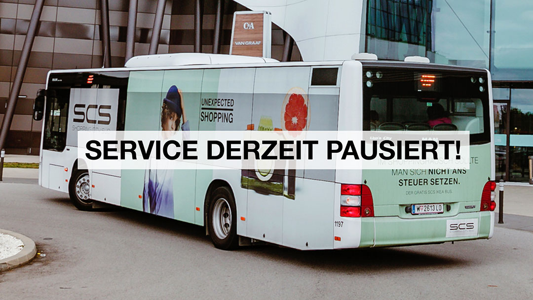SCS Shuttle Bus Service ist bis auf weiters eingestellt SCS Shuttle Bus Service ist bis auf weiters eingestellt
