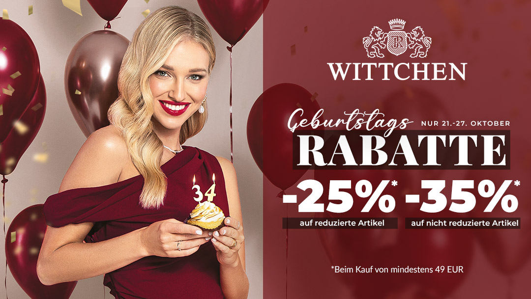 Wittchen GeburtstagsRabatte News Donau Zentrum