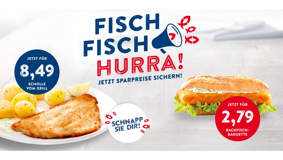 Ab sofort heißt es „Fisch, Fisch, HURRA!“ bei NORDSEE Ab sofort heißt es „Fisch, Fisch, HURRA!“ bei NORDSEE