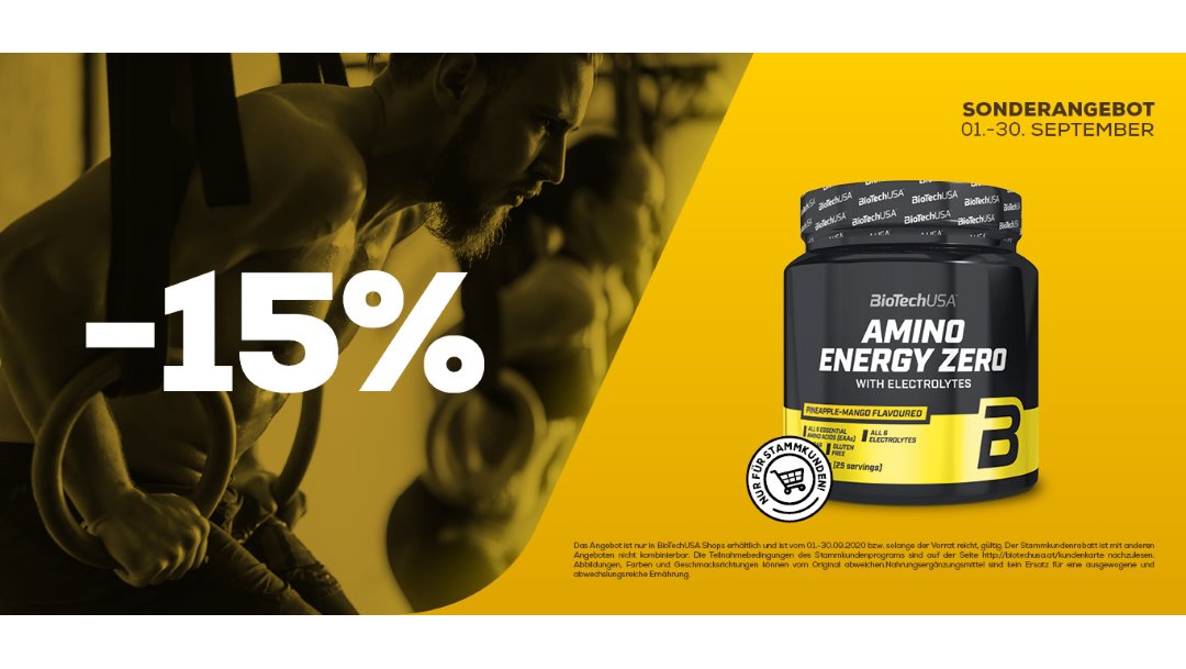 BioTechUSA: AMINO ENERGY ZERO with electrolytes 360 g -15% BioTechUSA: AMINO ENERGY ZERO with electrolytes 360 g -15%
