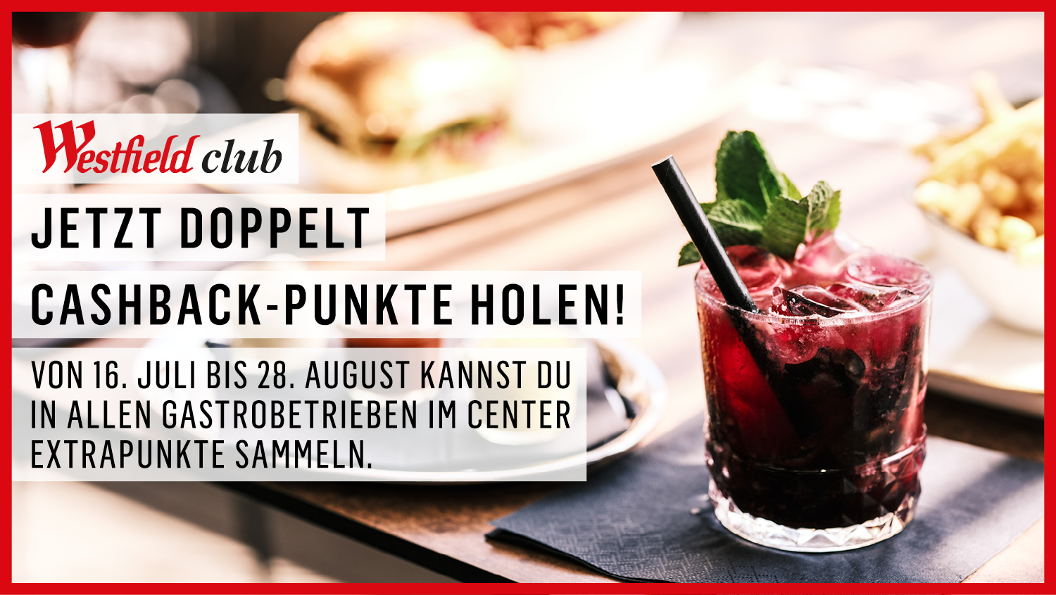 Cashback-Mitglieder schlemmen und punkten doppelt Cashback-Mitglieder schlemmen und punkten doppelt